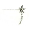 Decorative Hair Stick Flower Dangle Rhinestone Crystal Hair Bun Stick,
