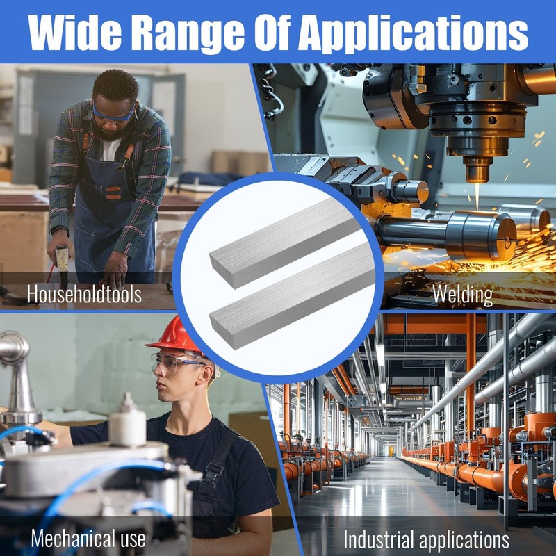 304 Stainless Steel Flat Bar 2PCS, 1/4" Thick 3/8" Wide