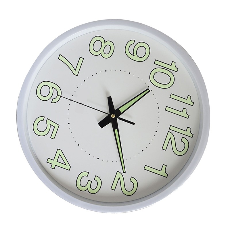 12 Inch Luminous Wall Clock Minimalist Round Quartz Clock for