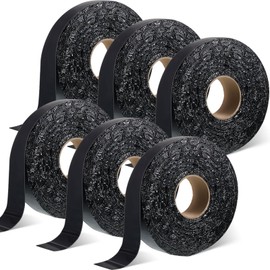 Fabbay 6 Rolls Asphalt Crack Tape Asphalt Crack Filler Asphalt Joint Repair Tape Driveway Crack Sealer for Parking Roof Asphalt Cement Road, 50 Feet Each Roll (1.18 Inch)