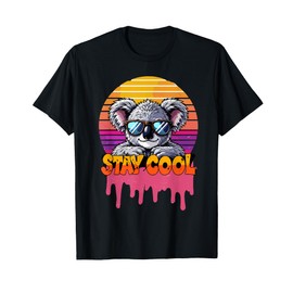 Stay Cool Koala Shirt | Vintage Sunset Retro Cute Koala Bear T-Shirt