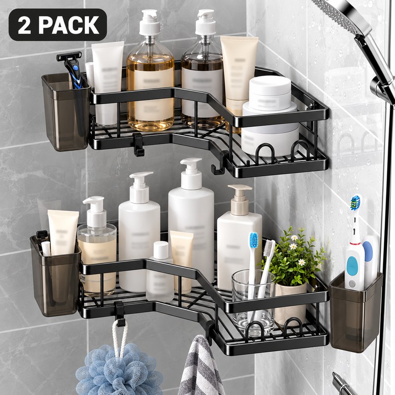 2 pack Stainless Steel Corner Shower Shelf for Bathroom –