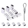 100pcs 1/16"(1.5mm) Aluminum Crimping Loop Sleeve, Cable Crimp Ferrules, Wire