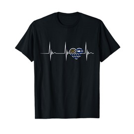 Uruguay Flag Heartbeat EKG Pulse Heart Uruguayan Pride T-Shirt