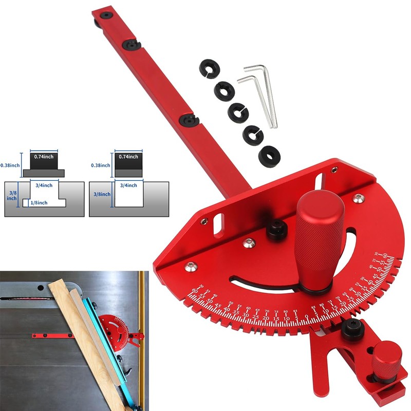JCFANTS Table Saw Miter Gauge Works w/Table Saws, Band Saw