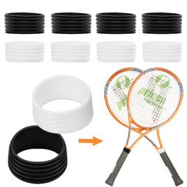 Pack of 8 Grip Tape Tennis Racket Protective Grip Grips Fix Rings Stretchy, Non-Slip Band for Tennis Rackets, Non-Slip Grip Tape Badminton Racket for Badminton, Paddle Tennis, Pickleball, Squash