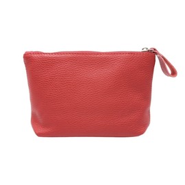 FrasiBags Genuine Leather Toiletry Bag, Cosmetic Bag for Women, Cosmetic Bag for Women, Cosmetic Bag Made in Italy, red, Classic