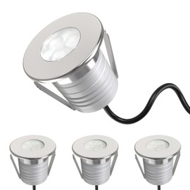 Landscapestation Underwater Pool Lights, 4 Packs Dimmable LED Swimming Pool Light, 3W Low Voltage Cool White Inground Lights for Ponds, Waterfalls, Fountains, 12V-24V DC, 12VAC, 5700K