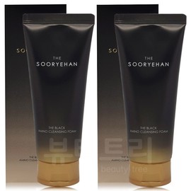 Sooryehan The Black Amino Cleansing Foam 150ml + 150ml / 수려한 더 블랙 아미노 클렌징 폼 150ml + 150ml