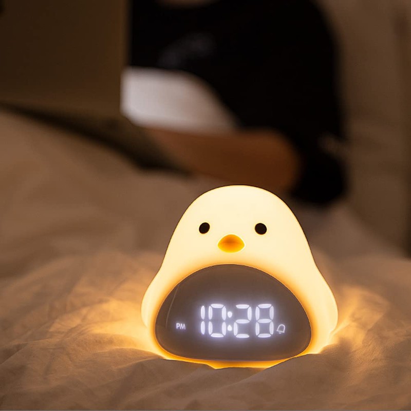LED Kids Night Light Cute Little Bird Alarm Clock Night