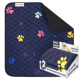 Luftpets Washable Pee Pads for Dogs - 32"x30" 2-Pack. Super Absorbent, Quick Drying & Reusable Puppy Pads. Great for Whelping, Training, Protecting Floors & Keeping Paws Dry