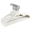 20 Pack Velvet Slim Non-Slip White Hangers - Space Saving