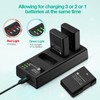 FirstPower EN-EL14/EN-EL14a Battery 3Pcs with Triple Slot Charger for Nikon