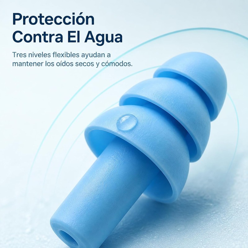 Tapones de Oídos y Pinza Nasal para Natación, Set de