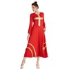 HIHCBF Women Praise Dance Cross Robe Bell Sleeve Worship Dresses