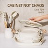 BECIGAR 23PCS Ceramic Pots and Pans Set,Nonstick, Removable Handle Pots