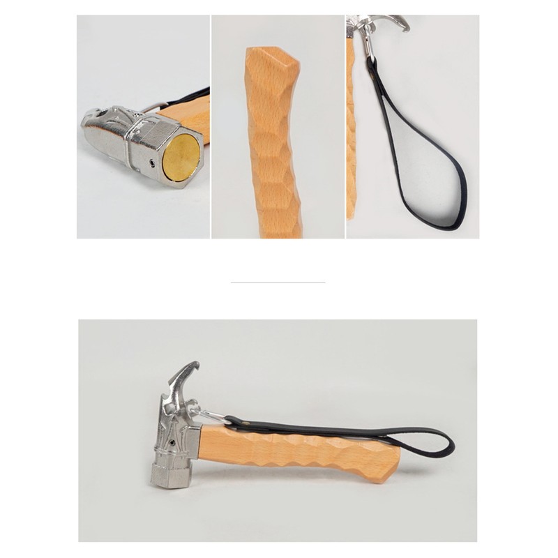 Camping Hammer Stainless Steel Tent Hammer Shock Absorbing Head Ergonomic