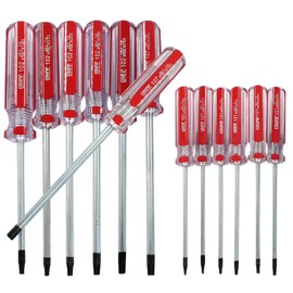 HARSKIYER 13 Pack Torx Screwdriver Set, Magnetic Head Screwdriver with Insulated PVC Handle, Security Torx Screwdriver for Repairing DIY (T4 T5 T6 T7 T8 T9 T10 T15 T20 T25 T27 T30 T40)