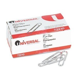5 X Universal 72210 - Paper Clips, Smooth Finish, No. 1, Silver, 100/Box, 10 Boxes/Pack-UNV72210 by Universal