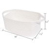 ABenkle Small White Basket, Soft Woven Storage Bins Baskets for