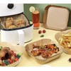 Square Air Fryer Liner Papers, 100-Pack, 7.9-Inch Disposable Parchment Liners,