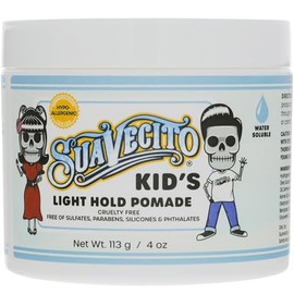 Suavecito Kid'S Pomade Calming Manzanilla Aroma Light Hold 4 Oz. - Gel Para El Cabello Libre De Escamas A Base De Agua - Probado Por Dermatólogos, Fórmula Hipoalergénica - Libre De Sulfatos, Parabenos