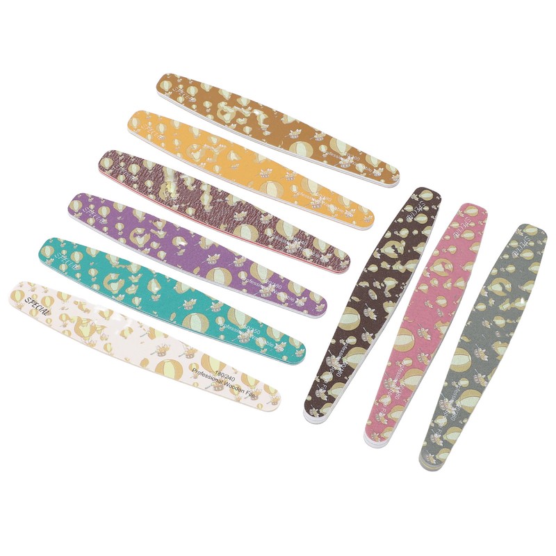 9PCS Nail File Professional Nail Art Sanding Strips Polishing Tools