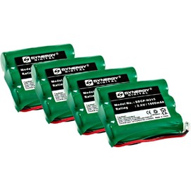 Synergy Digital Cordless Phone Batteries, Compatible with Radio Shack 43-3507 Cordless Phone, (Ni-MH, 3.6V, 1500 mAh), Combo-Pack Includes: 4 x SDCP-H315 Batteries