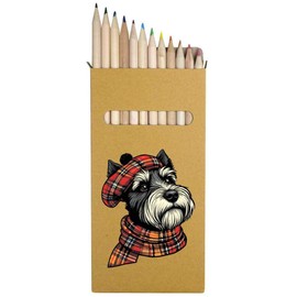 Azeeda 12 x 'Scottish Terrier' Long 178mm Coloured Pencils/Pencil Set (PE00067723)