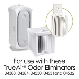 Hamilton Beach TrueAir Replacement Carbon Filter for Odor Eliminators, Common Household-Trash, Pet, Smoke and Bathroom, 3-Pack (04230G)