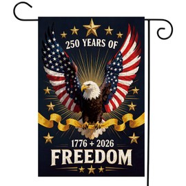 USA 250th Anniversary Garden Flag | 12 x 18 Inch Double-Sided Outdoor American Flag | 1776-2026 Commemorative 250 Year Banner Patriotic Yard Sign for 4th of July Decorations (G)