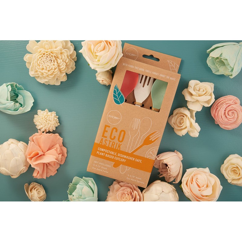 Knork Eco Togo Ware Reusable Bamboo 6 Piece Plant-Based Utensil