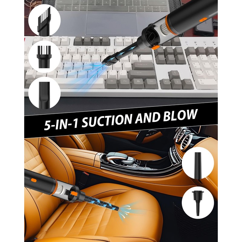 NIMBLYTECH Handheld Car Vacuum Cleaner, 19000Pa High Power Suction &