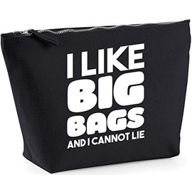 Hippowarehouse I like big bags and i cannot lie printed make up cosmetic wash bag 18x19x9cm