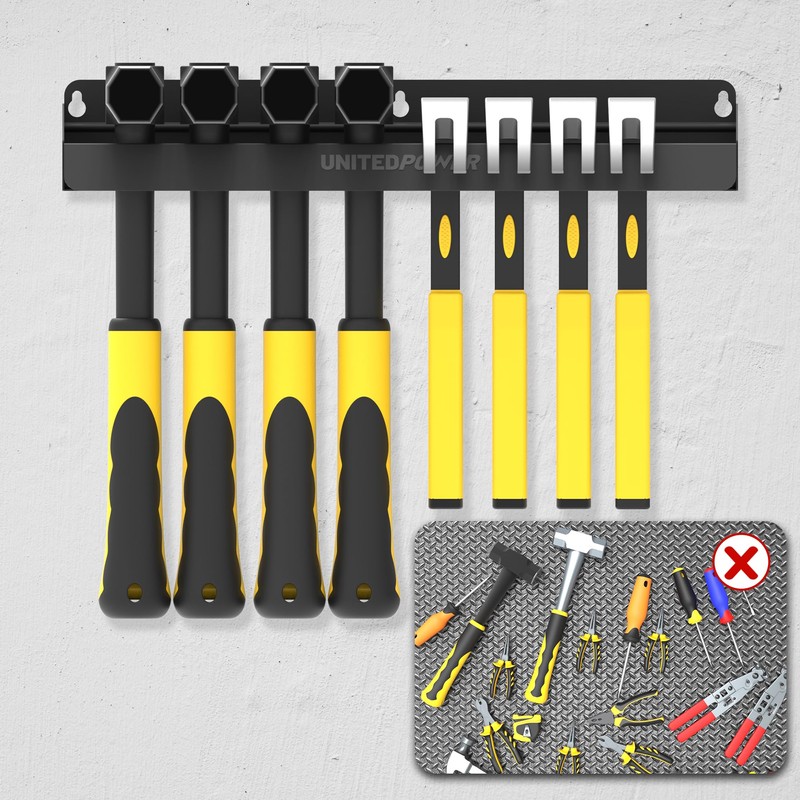 UNITEDPOWER Hammer Holder, Wall Mount Storage Rack Organizer for Workshop,