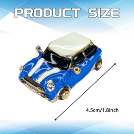 beypovk for Mini Cooper Keychain, Creative 3D Car Model Rhinestone Key Fob Cover Keyring, Universal Cute Key Chain with Ring for Men Women, Car Accessories (Dark Blue)