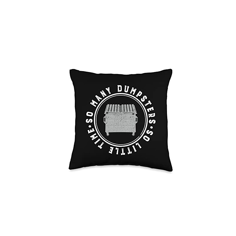Funny Garbage Diver Trash Picker Dumpster Diving Throw Pillow