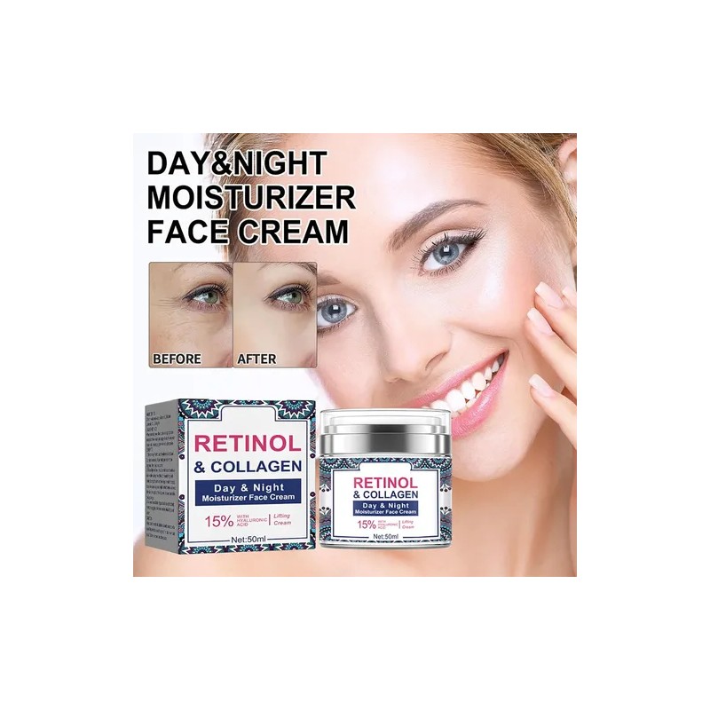 Crema De Retinol, 15% Ha, Colágeno, Reafirmante Antienvejeci