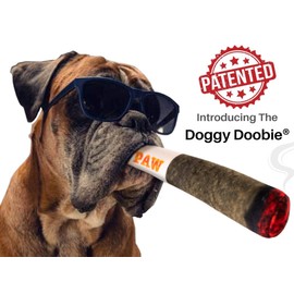 Nestpark Doggy Doobie - Funny Dog Toys - Plush Squeaky Toys for Medium, Small and Large - Cool Stuffed for Dog Birthday