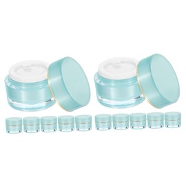 Baluue 2sets Portable Travel Containers 10g Leakproof Eye Cream Serum Jars Wide Mouth Storage Jars 6pcs*2