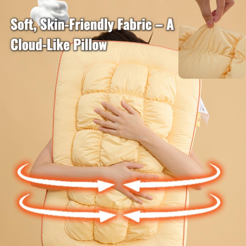 Cream Puffs Pillow for Sleeping (Puff Gold)