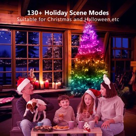 dalattin Led Christmas Lights 65.6ft, Smart IIC RGB Fairy Lights 200 LEDs, IP65 Waterproof, APP Supports Music Sync, Christmas Decorations, Indoor and Outdoor Fairy Lights with App and Remote Control