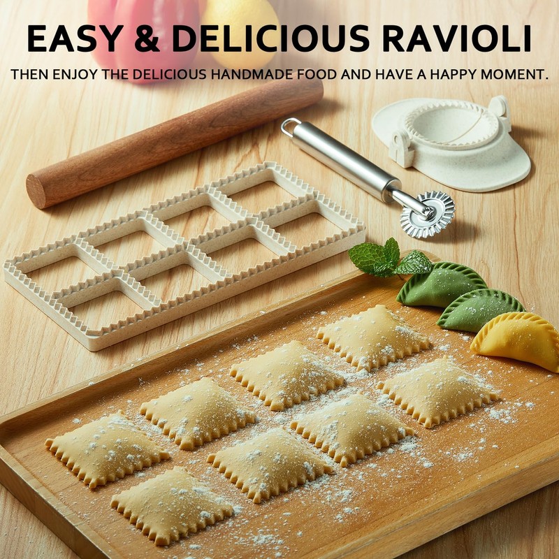 MUMSUNG Ravioli Maker Press, Ravioli Press Mold Set - 1.85"