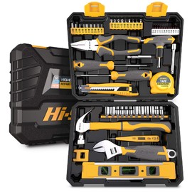 Hi-Spec 57pc Home Garage DIY Tool Kit Set. Complete Beginner Handyman and Home Mechanics Tool Box Set for Auto, Car, Bike and Household Repairs