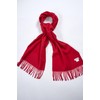 JENNIE LIU Women's 100% Pure Cashmere Scarf for Women (Ruby)