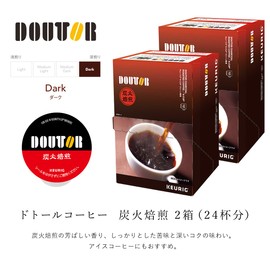 KEURIG K-CUP Doutor Coffee Charcoal Roasted, 24 Cups (0.3 oz (9 g) x 12 Packs x 2 Boxes, Doutor
