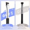 YAZANY 3Pcs Eyeliner Brush Kit, Professional Eyebrow Brush Flat &