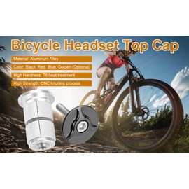 Tapón Tornillos Bicicleta MTB,Auriculares de Bicicleta Tapa Casquillo del Auricular del Tallo de la Bici,aleación de Aluminio Headset Top Cap Bike Fork Expander Bung 1/1.25