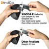 KindGa Coasters for Drinks Black, Absorbent Rubber Coaster Set, Silicone