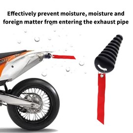 Mtanlo Muffler Washer Plugs Muffler Rubber Plugs Motorcycle Exhaust Pipe Motorcycle Dirt Bike 2-Stroke Silencer